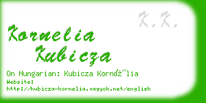 kornelia kubicza business card